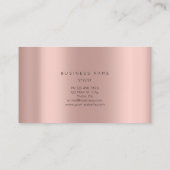 Carte De Visite Rose Gold Pearly Poligonal Frame Vip Metallic (Dos)
