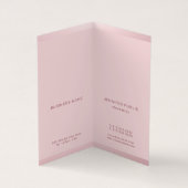 Carte De Visite Rose Gold Professional Moderne Monogrammé Élégant (Intérieur)