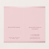 Carte De Visite Rose Gold Professional Moderne Monogrammé Élégant (Intérieur déplié)