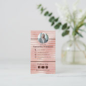 Carte De Visite Rose Gold Realtor Moderne Immobilier (Debout devant)