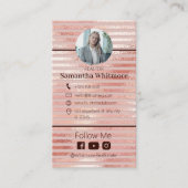 Carte De Visite Rose Gold Realtor Moderne Immobilier (Devant)