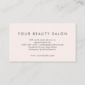 Carte De Visite Rose gold rose saumon élégant script (Dos)