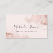 Carte De Visite Rose gold rose saumon élégant script (Devant)