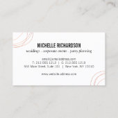 Carte De Visite Rose Gold Scribble avec Gras Texte Résumé Design (Dos)