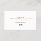 Carte De Visite Rose Gold Signature Script Social Media Business C (Dos)