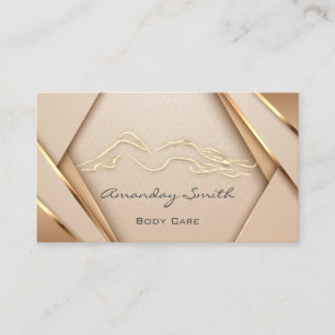 Carte De Visite Rose Gold Soins du corps Logo SPA Wellness