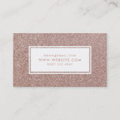 Carte De Visite Rose Gold Sparkle Parties scintillant Girl Make Up (Dos)