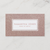 Carte De Visite Rose Gold Sparkle Parties scintillant Girl Make Up (Devant)