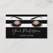 Carte De Visite Rose Gold Sparkly Parties scintillant Beauté moder (Devant)