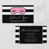 Carte De Visite Rose Gold Sparkly Parties scintillant moderne Salo (Devant / Derrière)