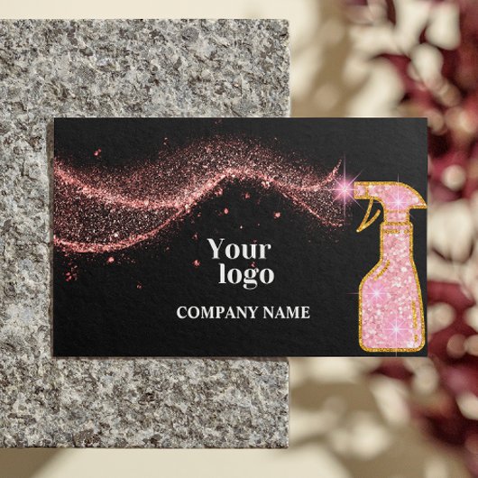 Carte De Visite Rose Gold Spray Cleaner Instragram Qr Code