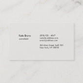 Carte De Visite Rose Gold Stried Moderne Professionnel (Dos)