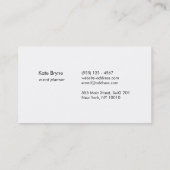 Carte De Visite Rose Gold Stried Moderne White Bokeh Parties scint (Dos)