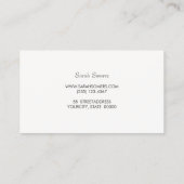 Carte De Visite Rose Gold Stripe élégant élégant moderne (Dos)