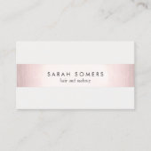 Carte De Visite Rose Gold Stripe élégant élégant moderne (Devant)
