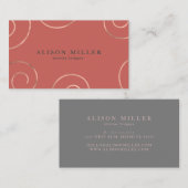 Carte De Visite Rose Gold Swils Moderne Professionnel (Devant / Derrière)