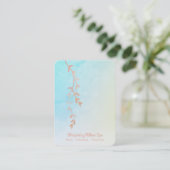 Carte De Visite *~* Rose Gold Willow Tree Branch - Pastel Ombre (Debout devant)