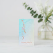 Carte De Visite *~* Rose Gold Willow Tree Branch Pastel Rainbow (Debout devant)