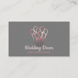 Carte De Visite Rose gris Gold Événement Anniversaire Ballotte de 