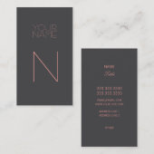 Carte De Visite Rose gris moderne de Groupon (Devant / Derrière)