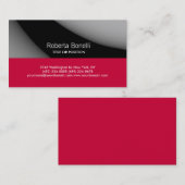 Carte de visite rose gris noir (Devant / Derrière)