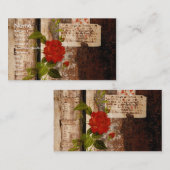 Carte De Visite Rose Grunge (Devant / Derrière)