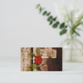 Carte De Visite Rose Grunge (Debout devant)