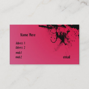 Carte de visite rose grunge