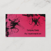 Carte de visite rose grunge (Dos)
