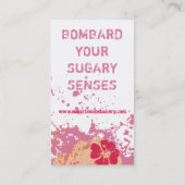 Carte De Visite Rose grunge d'éclaboussure de tache d'encre de (Dos)