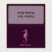 Carte De Visite Rose hippocampe (Extérieur déplié)