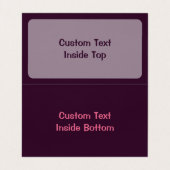 Carte De Visite Rose hippocampe (Intérieur déplié)