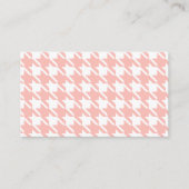 Carte de visite rose Houndstooth (Devant)