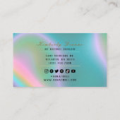 Carte De Visite Rose iridescent holographique (Dos)