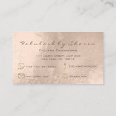 Carte De Visite Rose ivoire de sirène (Dos)