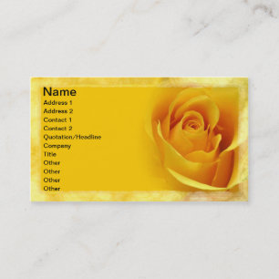 Carte De Visite Rose jaune