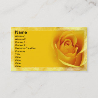 Carte De Visite Rose jaune