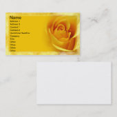 Carte De Visite Rose jaune (Devant / Derrière)