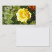 Carte De Visite Rose jaune (Devant / Derrière)