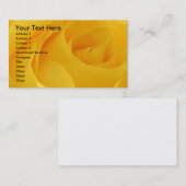Carte De Visite Rose jaune (Devant / Derrière)