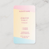 Carte De Visite Rose Jaune Bleu Moderne Élégant Tendance Couleurs  (Dos)