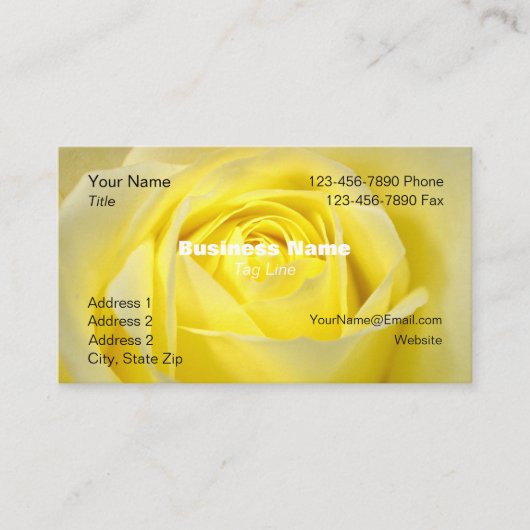 Carte de visite Rose Jaune - HAMbyWG (Devant)
