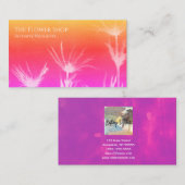 Carte de visite rose jaune orangé (Devant / Derrière)