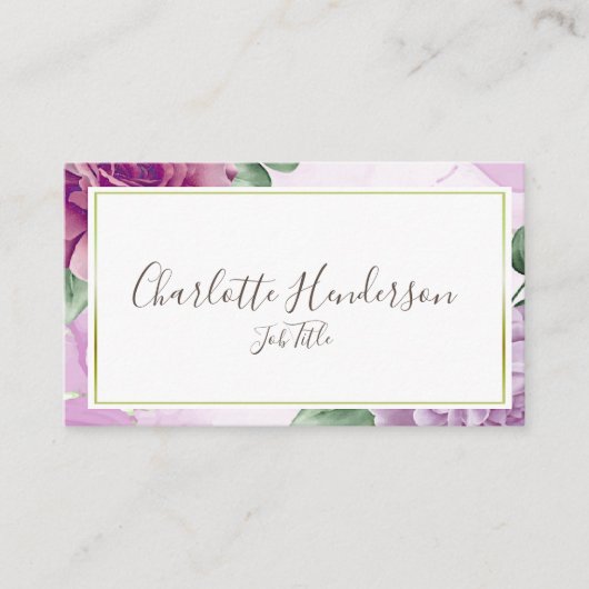 Carte de visite Rose Lavender (Devant)