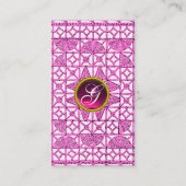 CARTE DE VISITE ROSE LILAC GÉOMÉTRIQUE LACE GEMSTONE MONOGRAMME (Dos)