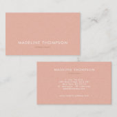 Carte de visite rose lin professionnel simple (Devant / Derrière)