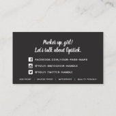 Carte De Visite Rose Lips Kiss Lipstick Beauté Distributeur Person (Dos)