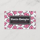 Carte De Visite Rose Lips Kiss Lipstick Beauté Distributeur Person (Devant)