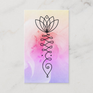 Carte De Visite *~* Rose Lotus Cœur  Nirvana Yoga Massage  Reiki