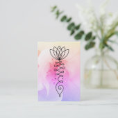 Carte De Visite ** Rose Lotus Heart Nirvana Massage Yoga Reiki (Debout devant)